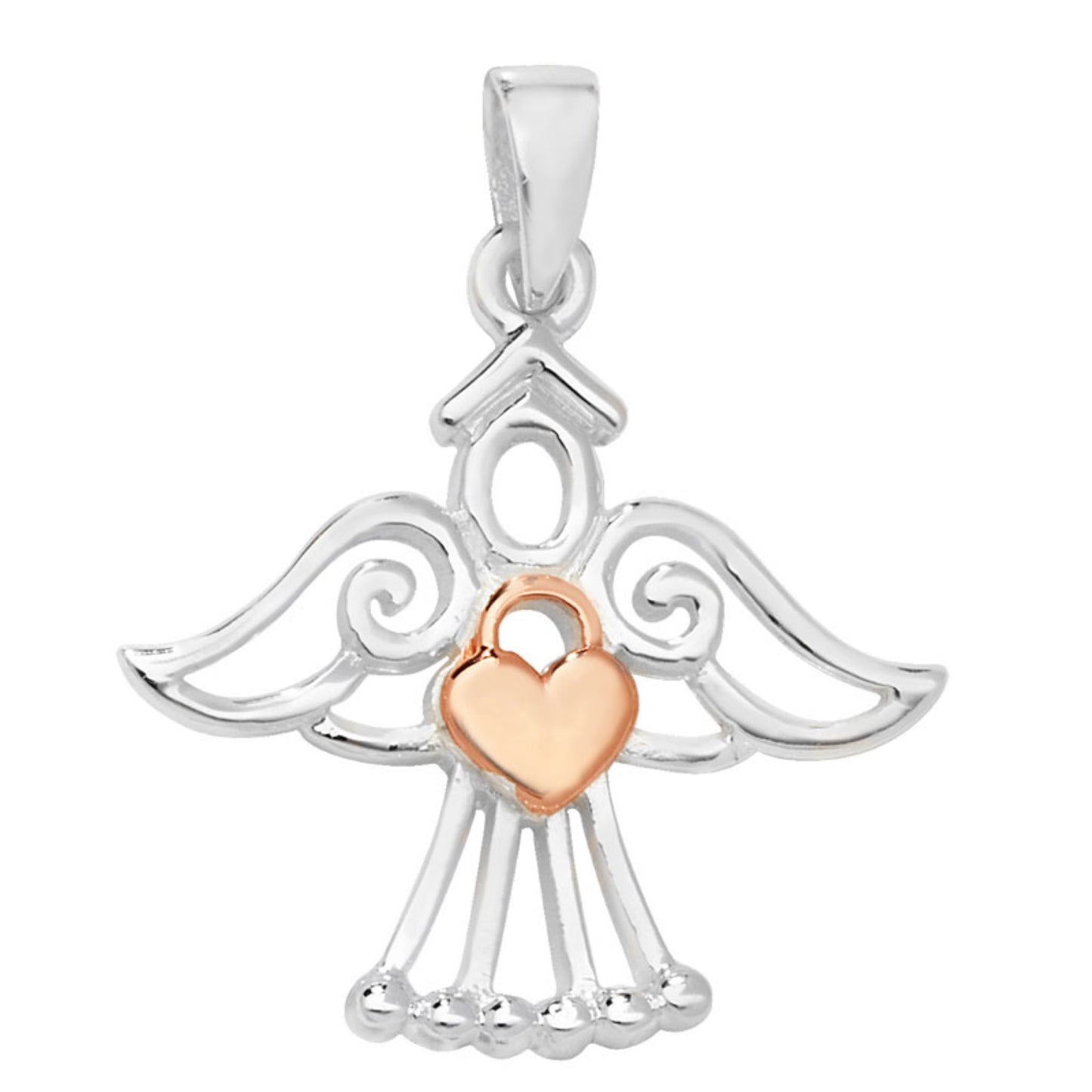 CHildren's silver angel pendant