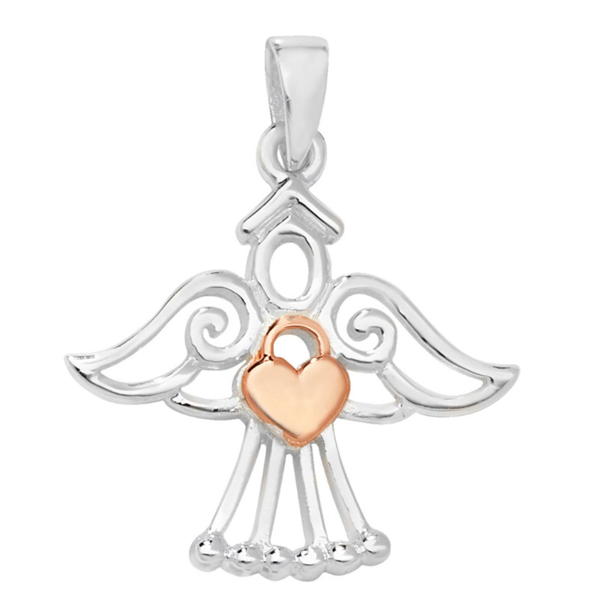 CHildren's silver angel pendant