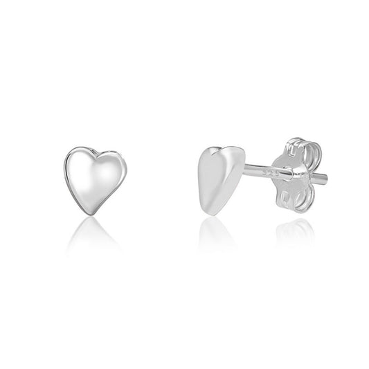 Silver Heart studs