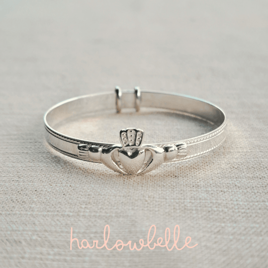 Baby Claddagh Bangle - harlowbelle