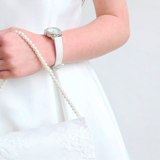 First Communion Watch and bag ivory cmmunion watch