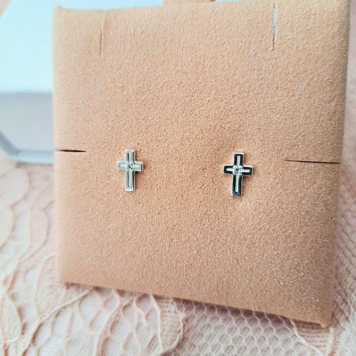 Silver Tiny CZ Earrings Earrings Communion Jewellery and Confirmation Jewellery